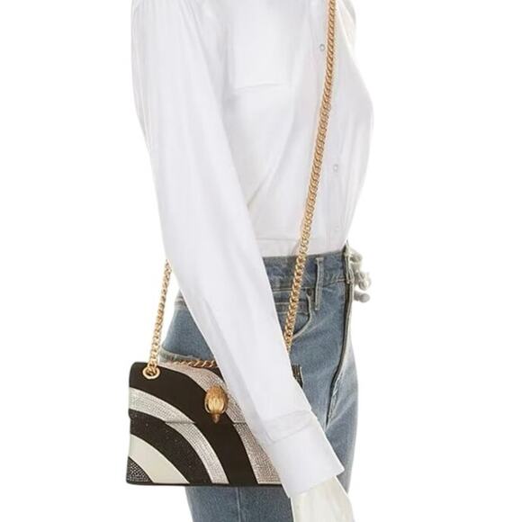 Mini Kensington crossbody bag-black/white - Picture 3 of 4